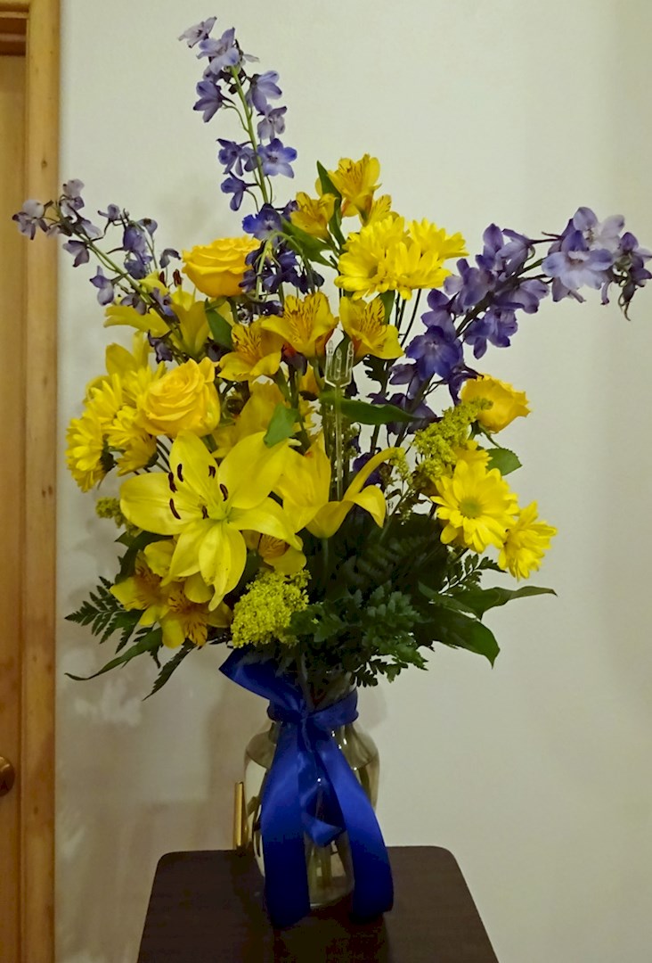 Flowers from President Puszynski and the SD Mines Family