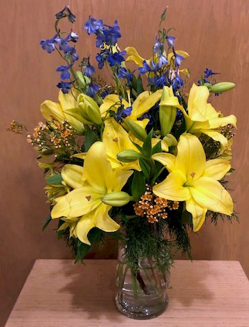 Flowers from Steve and Theresa; Christopher, Kendra, and Family; and Tucker, Kelsey, and Family