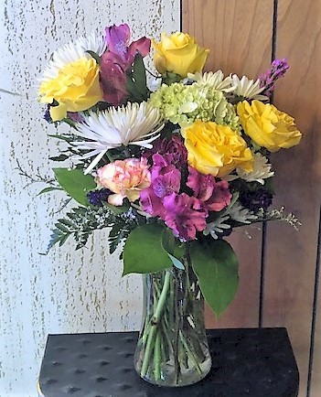 Flowers from Shirley, Madge, Keith, Jan, Ilene, and Stan