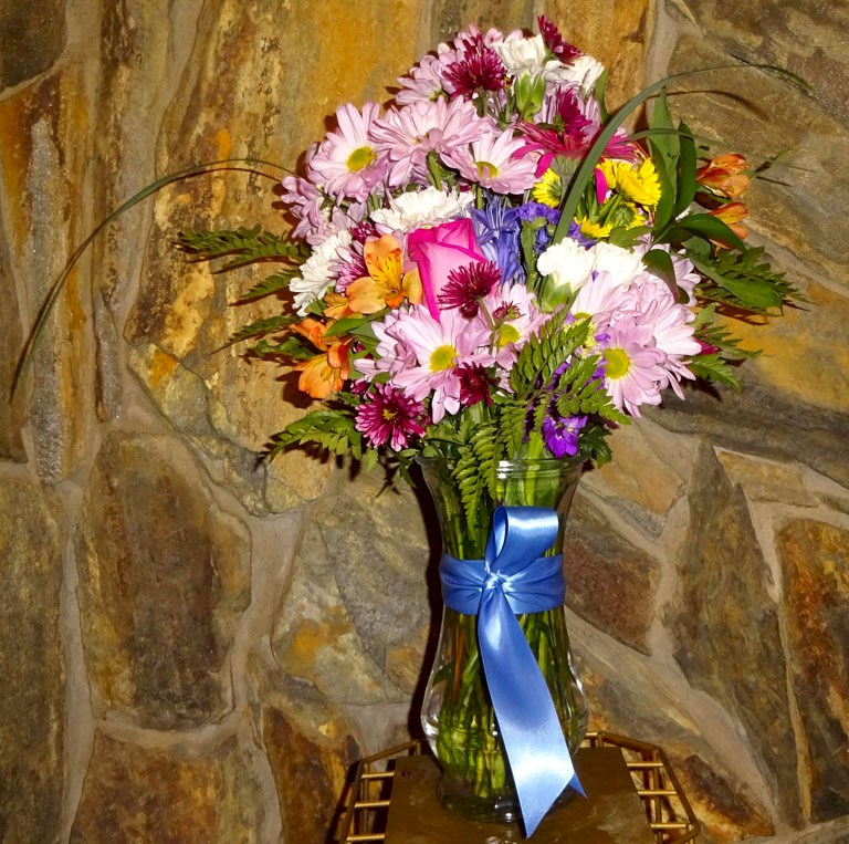 Flowers from The Fitzgerald grandkids and family