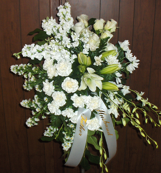 Flowers from "Husband"  "Father"