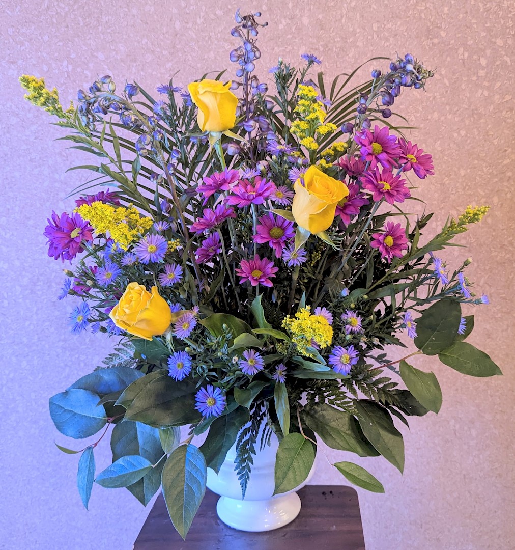 Flowers from M & M Sales, Mike and Rose; Michael, Dana and Family