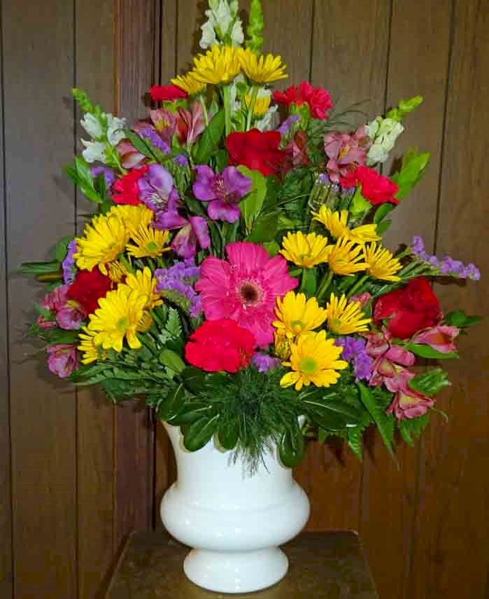Flowers from Jim & Mayola, Blake & Stacy, Wendy, Chad & Harper, and Aubrey, Jeffrey & Alayna