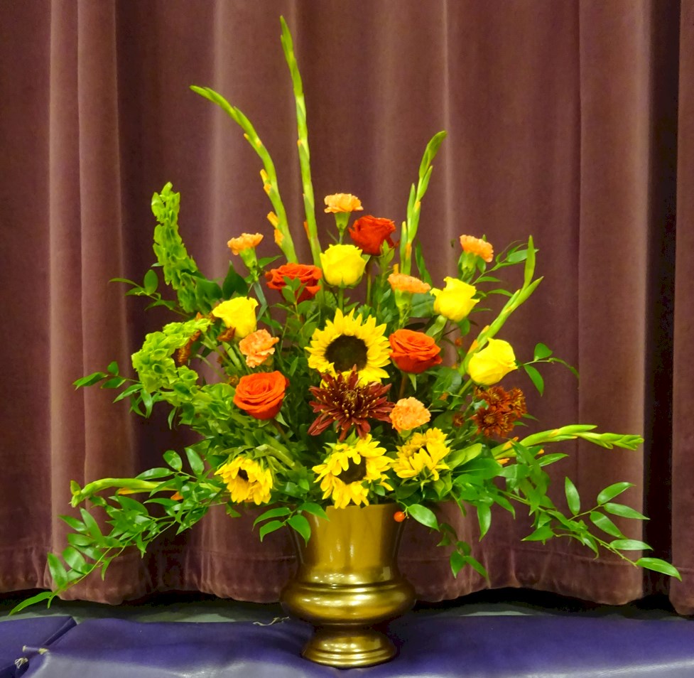 Flowers from Norma, Rebecca & Mark, Kim & Gary, Taylor, & Jordan, and Nan & Dan & Campbell