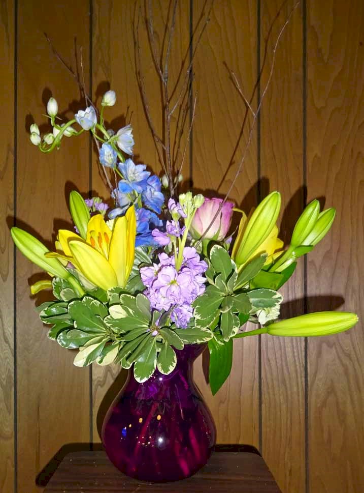 Flowers from Darrell & Lois, Amy & Family, Eric & Family, and Aaron & Family