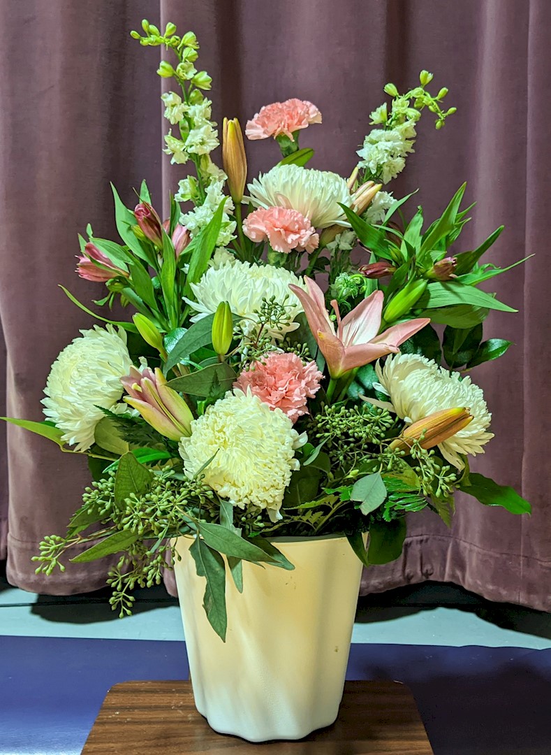 Flowers from Jim and Kathy; Brandon, Sanna, and Family; Brice and Family; and Bailey, Preston, and Family