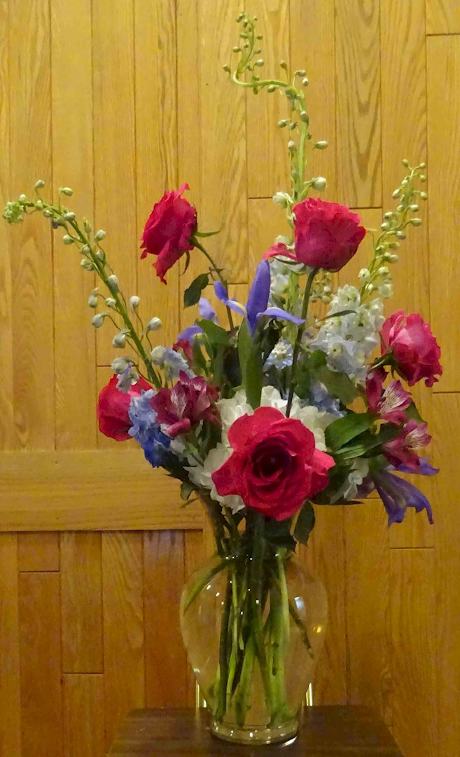 Flowers from John & Agnes Klein, Jim & JoAnn Dawe, Sister Janice Klein, Jane Klein & David Fisch, Bob & Joyce Hericks, and Jerry & Jeannie Klein