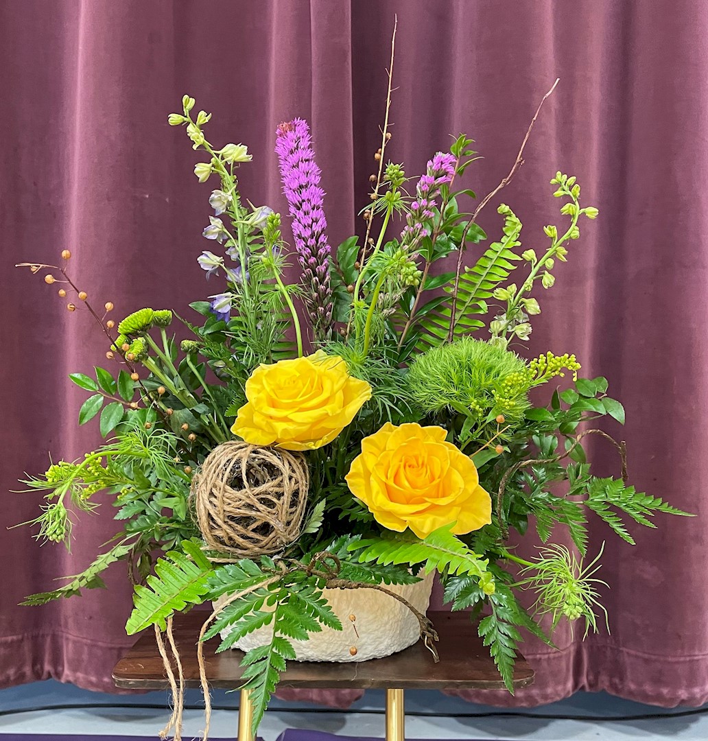 Flowers from Aunt Lydia and Dennis Rowe; Anita Stratton, Lori Schrage, and Stephanie Stratton