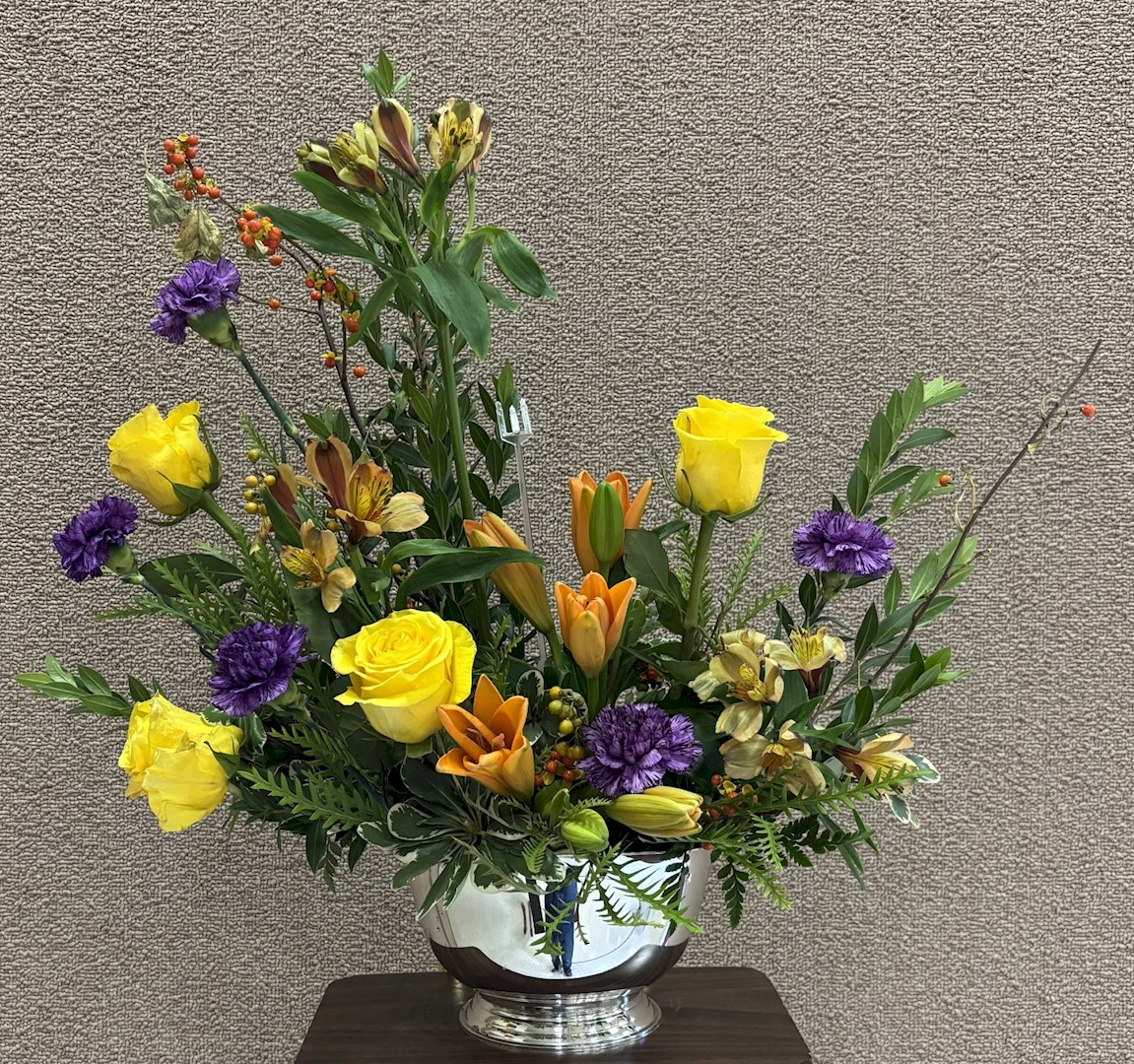 Flowers from Jan, Betty, Dan, Burt, and Ed