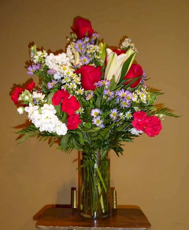 Flowers from Eric, Michelle, Abby, and Paige