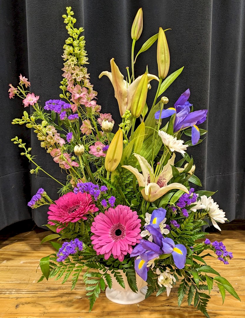 Flowers from Michael and Geraldine; Geraldine; Tom and Pam; John and Karen; and Keith and Cindy