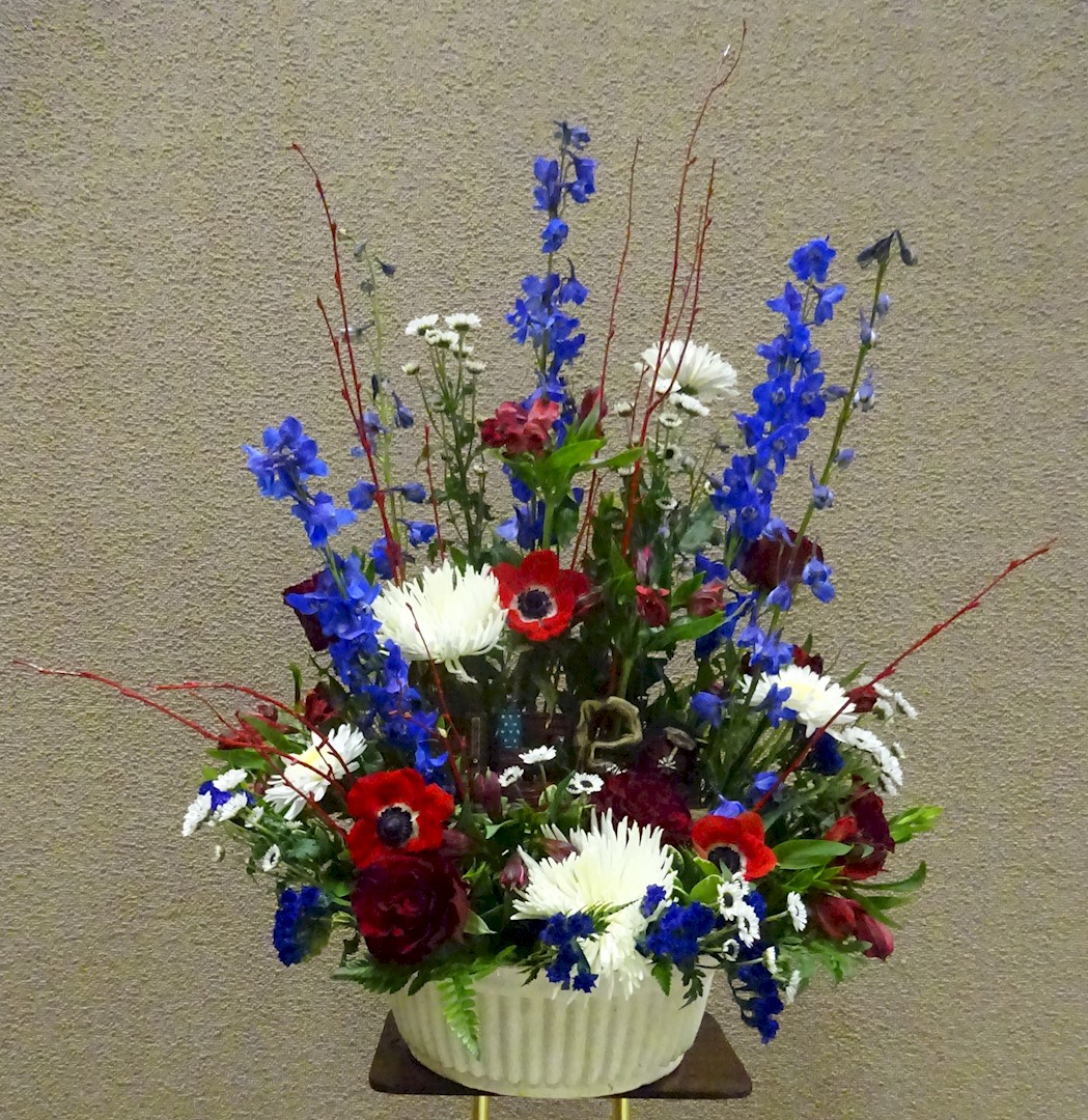 Flowers from Rick and Patt, Sarah and Marjorie Hustead, and all the Wall Drug Gang