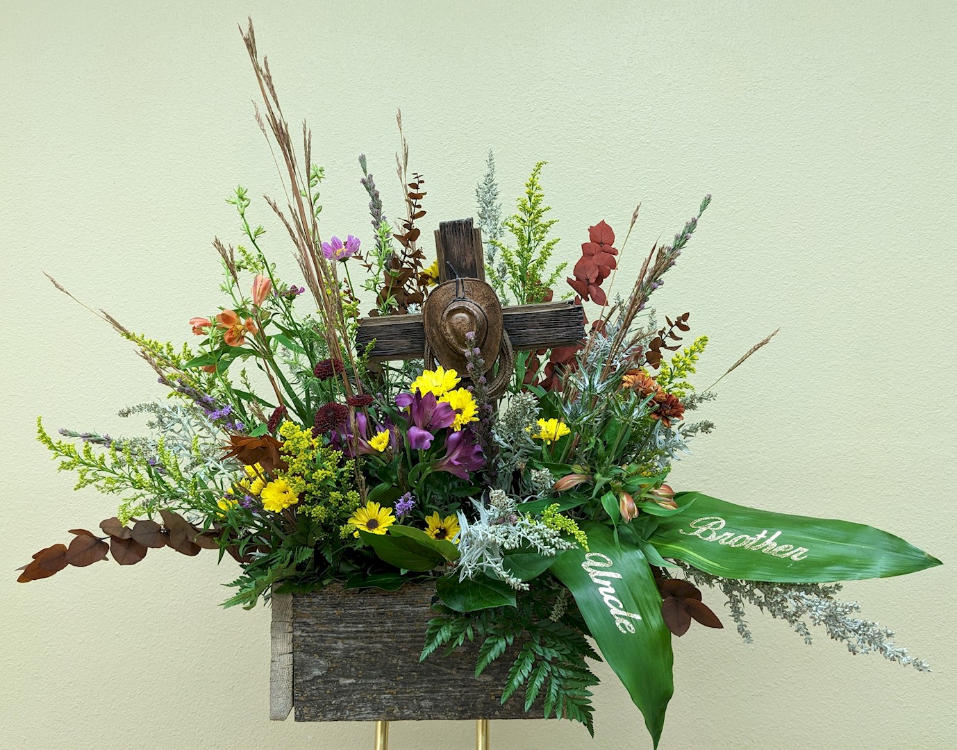 Flowers from Family - "Brother" "Uncle" - Jim and Lana; Andy and Donnella; and Families