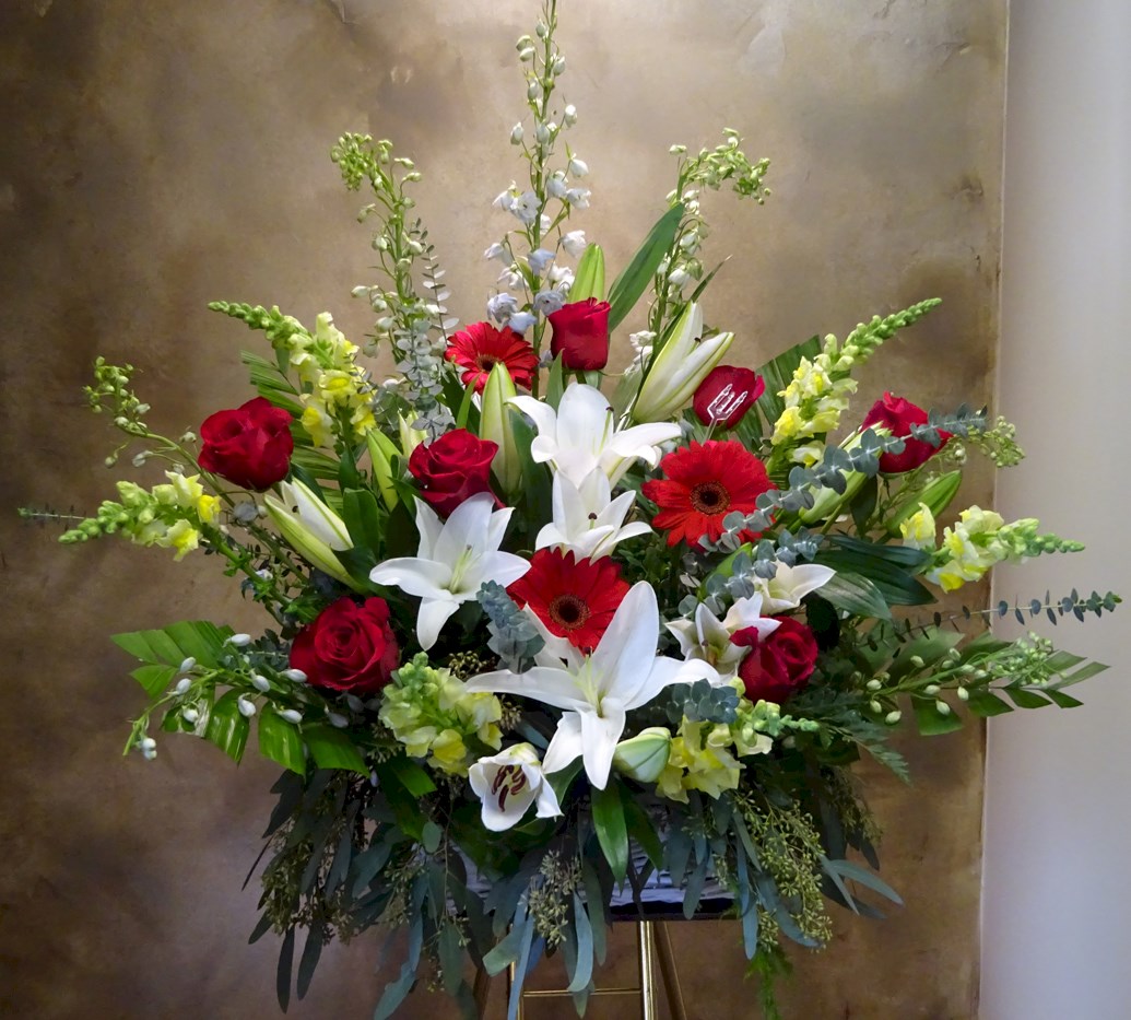 Flowers from The Schonigers: Mike & Janet, Beth & Mel, Mary & Tracy, Bruce & Ann, and Families