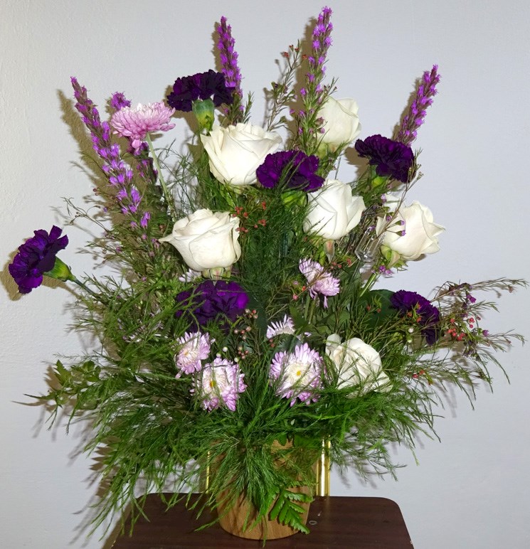 Flowers from Sid, Zelda, and Jason Fairbanks, Mica Olson, and Lacy Petersen