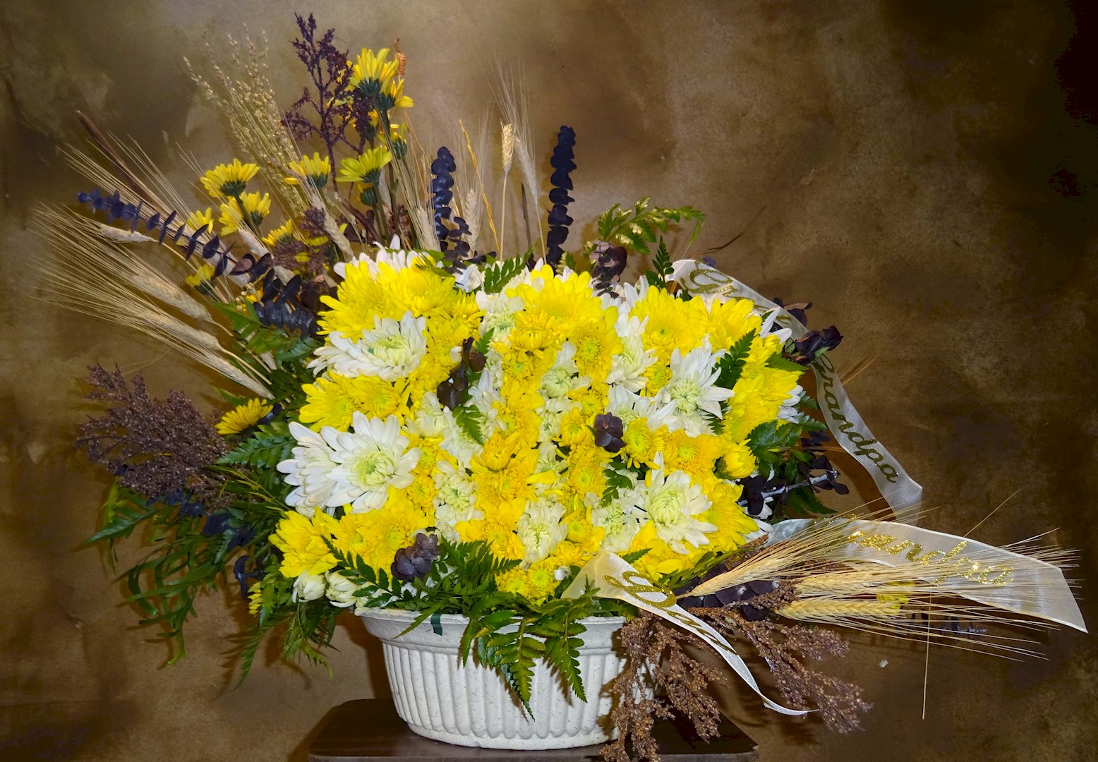 Flowers from "Dad"
"Grandpa"
"Great Grandpa"