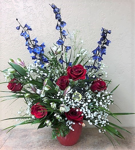 Flowers from Tom Parquet and Kristi, Jake, and Remington Heidrich