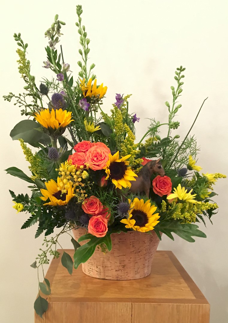 Flowers from Bob and Audrey, and Jay, Jane, Barb, Aiden, and John