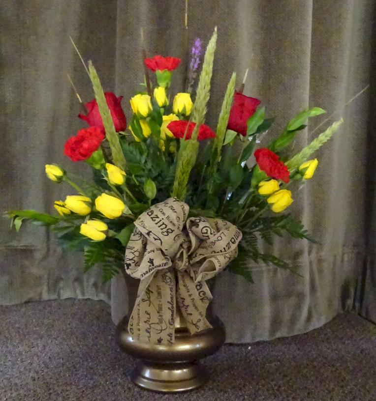 Flowers from Branden and Tayta and Cooper and Cappie