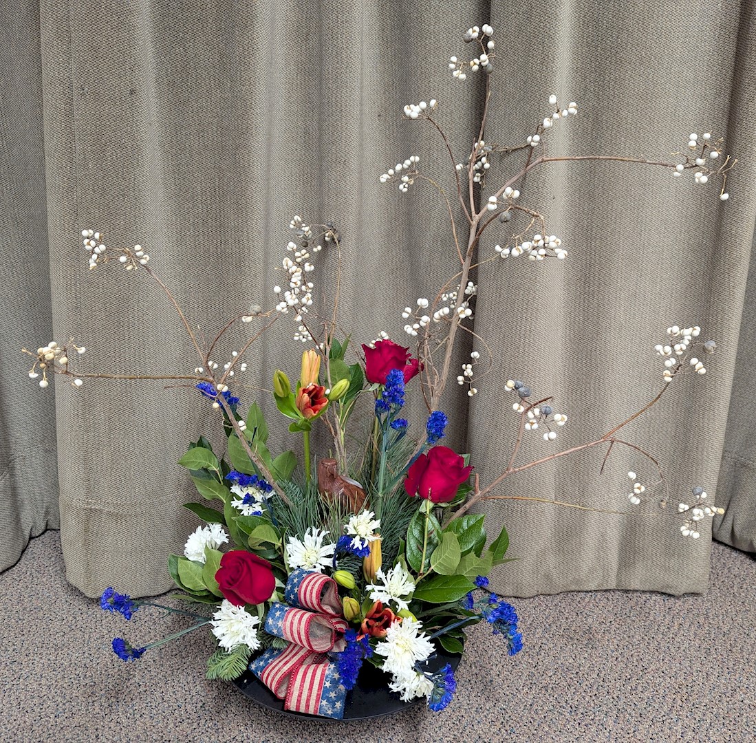 Flowers from Mary Brink; Darrell and Ann Brink; Virgil and Shari Menning; Merle and Connie Brink; and Kevin and Jan VanGenderen