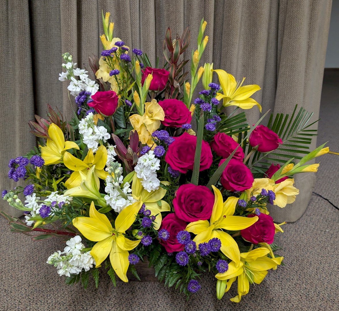 Flowers from Doug and Fay; Dan and Cindy; Duane and J'nai; and all the Hauks