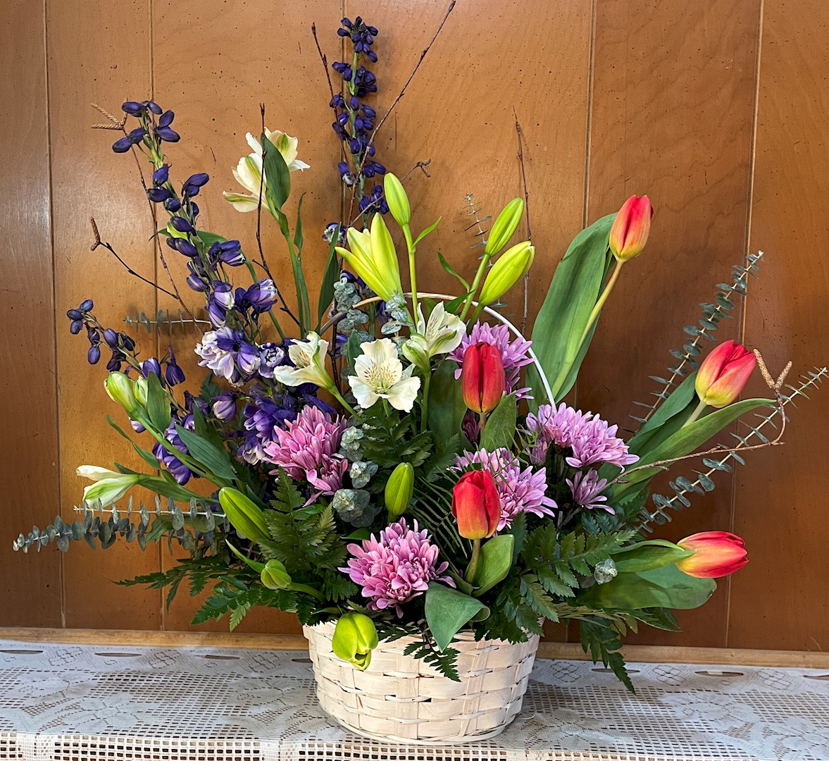Flowers from Kathy and Mark Wood; Mike and Margie Burns; LuAnn and Rich Kohrer; and Jim Burns