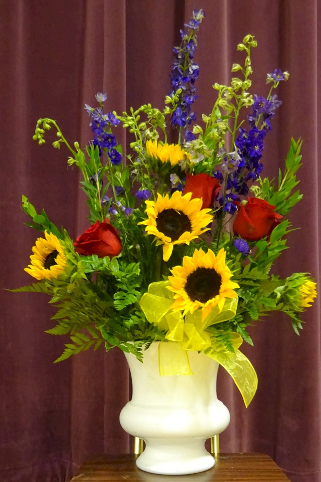 Flowers from Jim, Cati, and Caitlin