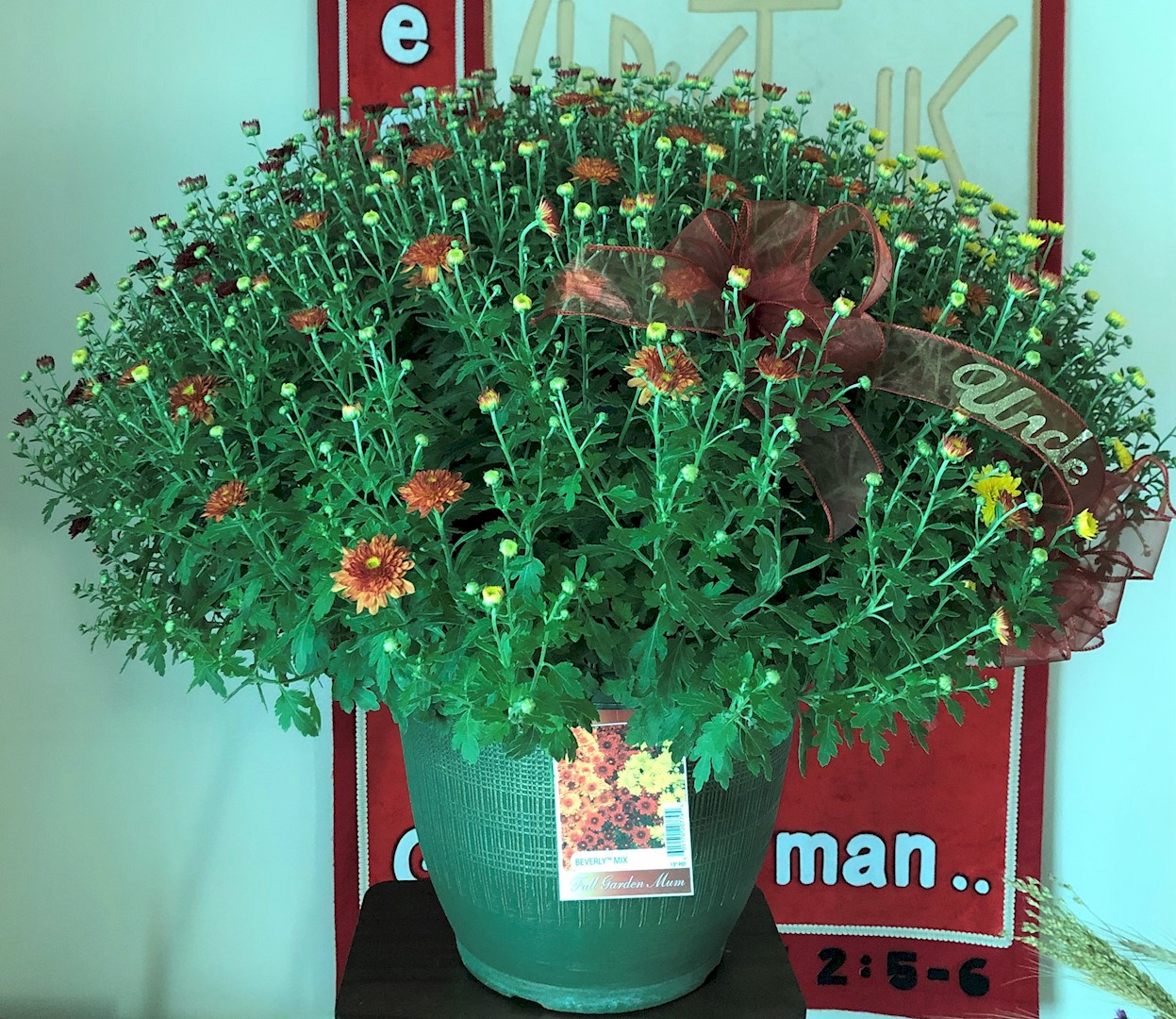 Flowers from "Uncle" - Miles and Erin Hovland Family
