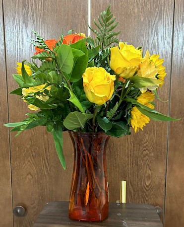 Flowers from The Schroeders: Cletus, Irene, Veryl and Juanita, Rosemary, Anne and Allen, Cathy and Dan, and Theresa