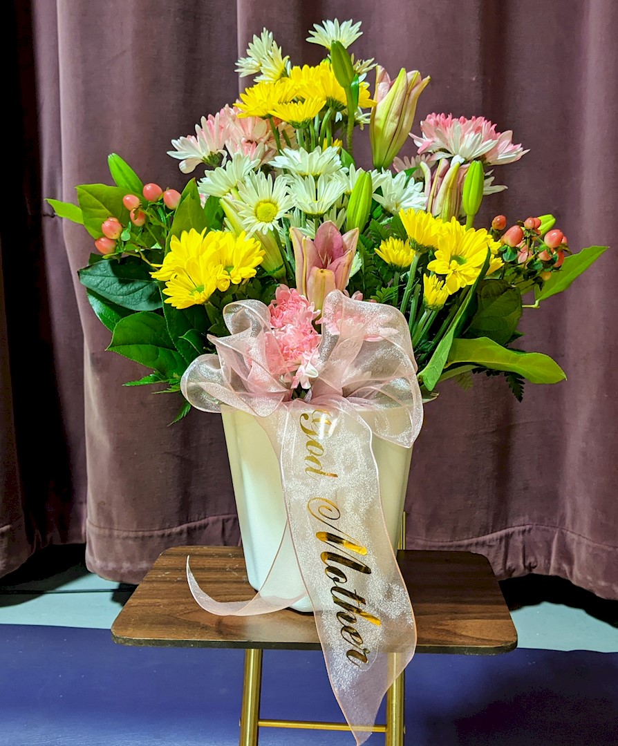 Flowers from "God Mother" - Tara and Alyssa King, Tia and Family, and Joshua and Kyler