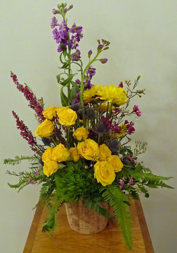 Flowers from Mike, Sara, Kayla, Aaron, Wesley, and William